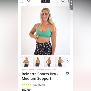 Golf Green Fleo sports bra size small